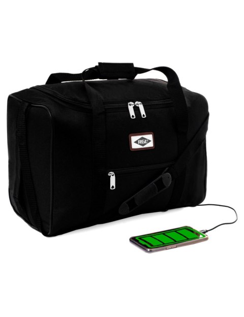 Torba do samolotu Ryanair 40x20x25 bagaż podręczny 40B USB CZARNY Torba do samolotu Ryanair 40x20x25 bagaż podręczny 40B USB CZARNY